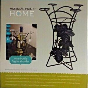 Wayland Square Wine Bottle & Glass Golder